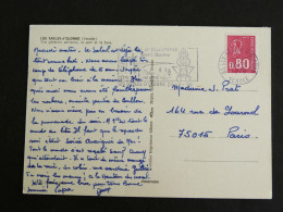 LES SABLES D'OLONNE - VENDEE - FLAMME SUR MARIANNE BEQUET - LE PORT ET LA BAIE - Mechanical Postmarks (Advertisement)