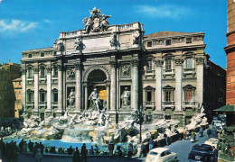 ITALIE - Roma - La Fontaine De Trevi - Animé - Vue Générale - Voitures - Carte Postale Ancienne - Fontana Di Trevi