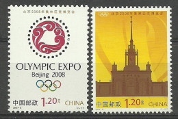 China 2008 Mi 3959-3960 MNH  (ZS9 CHN3959-3960) - Zomer 2008: Peking