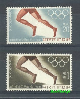 India 1968 Mi 455-456 MNH  (ZS8 IND455-456) - Estate 1968: Messico