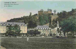 38 - Uriage Les Bains - L'Etablissement Thermal Et Le Château - Colorisée - CPA - Voir Scans Recto-Verso - Uriage