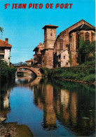 64 - Saint Jean De Pied De Port - La Nive - L'Eglise (15èm Siècle) - Au Fond L'Espagne - Carte Neuve - CPM - Voir Scans  - Saint Jean Pied De Port