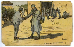 CPA  9 X 14 Humoristique Militaire Le Départ Du Permissionnaire  Illustrateur Gabard  Soldat - Humor