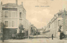 58 - Cosne Cours Sur Loire - Rue Du 14 Juillet - Café De La Gare - CPA - Oblitération De 1904 - Voir Scans Recto-Verso - Cosne Cours Sur Loire