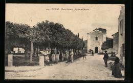 CPA Usseau, Eglise Et Mairie  - Other & Unclassified