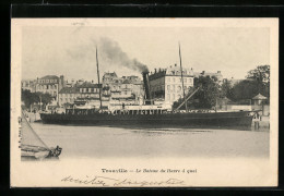 CPA Trouville, Le Bateau Du Havre á Quai  - Trouville