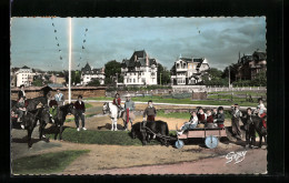 CPA Deauville /Calvados, La Plage Fleurie, Le Poney-Club  - Deauville