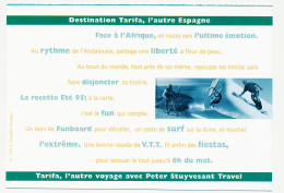 CPM 10.5 X 15 Destination TARIFA, L'autre Espagne (66) Funboard Surf VTT Fiestas Avec Peter Stuyvesant Travel Eté 1995 - Andere & Zonder Classificatie