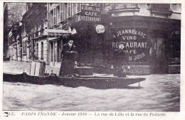 75 - PARIS 07 -  PARIS Inondé - Janvier 1910 - La Rue De Lille Et La Rue De Poitiers - Distrito: 07