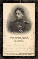 CPA Prince Bernhard Heinrich Von Sachsen-Weimar-Eisenach, Trauerkarte - Royal Families