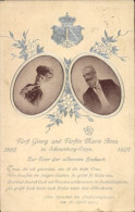 Gaufré CPA Prince  Georg Und Princesse Marie Anna Zu Schaumburg-Lippe, Silberhochzeit 1907, Portrait - Familias Reales