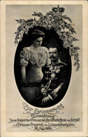 CPA Princesse Antoinette Anna Von Anhalt, Prince Friedrich Zu Schaumburg-Lippe, Portrait, Hochzeit - Familles Royales