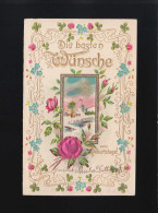 Dorfidylle Rosen Besten Wünsche Geburtstag, Olbernhau /Schönfeld 20. + 21.3.1906 - Sonstige & Ohne Zuordnung