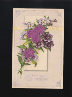 Lila Blüten, Ornamente Art Nouveau, Glückwunsch Geburtstag, Lossburg 23.6.1911 - Andere & Zonder Classificatie