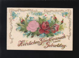 Rosen Vergissmeinnicht Bouqet Ranken Glückwunsch Geburtstag, Terespol 22.11.1906 - Other & Unclassified