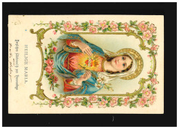 Namenstag Heilige Maria Glückwunsch Blumenranken Gold Prägung, Fuessen 26.5.1904 - Otros & Sin Clasificación