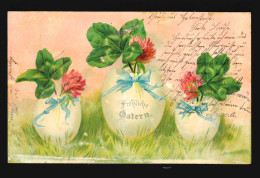 Ostern Fröhliche Ostereier Schleifen Blumen, Helmstedt /Braunschweig 6.4.01 - Sonstige & Ohne Zuordnung