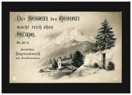 Konfirmation Segenswunsch Der Segen Des Herrn Macht Reich, Brittnau 23.3.1929 - Other & Unclassified