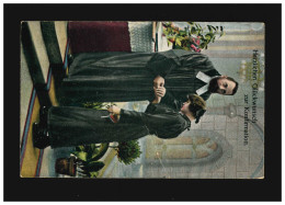 Konfirmation Pfarrer Mädchen Vor Altar Bibel Blumen Koloration, Pegau 31.3.1917 - Sonstige & Ohne Zuordnung