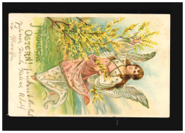 Ostern Fröhliche Engel Frühling Gelb Blühender Strauch, Sillenstede 13.04.1905 - Sonstige & Ohne Zuordnung
