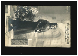 Konfirmation Glückwünsche Mädchen Blumenschmuck Kirche, Langendreer 18.3.1915 - Autres & Non Classés