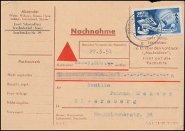 Saarland 297 Europarat Als EF Auf Nachnahmekarte FRIEDRICHSTHAL 27.3.1951  - Storia Postale