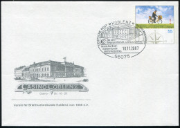 USo 97 Privat-Zudruck Casino Koblenz SSt KOBLENZ Bürgergesellschaft 18.11.2007 - Briefomslagen - Ongebruikt