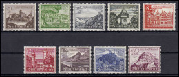 730-738 Winterhilfe/Bauwerke 1939 - Kompletter Satz ** Postfrisch - Nuevos