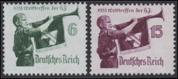 584-585 Hitler-Jugend 1935 - Satz ** Postfrisch / MNH - Ungebraucht