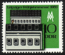 2779III Messe Leipzig 10 Pf: Obere Fassadenlinie Eingekerbt, Feld 40 ** - Plaatfouten En Curiosa