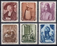 504-509 Dresdner Gemäldegalerie, Kompletter Postfrischer Satz, 6 Werte ** - Unused Stamps