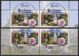 3012 Deutsche Rosenschau Forst / Lausitz Vier Ecken Je Mit ESST Berlin - Used Stamps