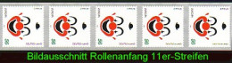 2272 Europa Sk - Rollenanfang Als 11er-Streifen 90-95-100, Postfrisch ** - Roller Precancels