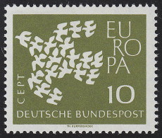 367xw Europa/CEPT 10 PF Taube Glatte Gummierung, ** - Neufs