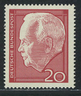 429 Heinrich Lübke 20 Pf ** Postfrisch - Unused Stamps