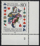 1293 Deutsche Skatkongresse ** FN2 - Unused Stamps