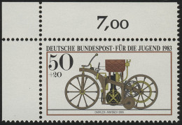 1168 Jugend Motorräder Daimler-Maybach 50+20 Pf ** Ecke O.l. - Unused Stamps