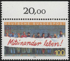 1725 Miteinander Leben! - ** Oberrand - Unused Stamps