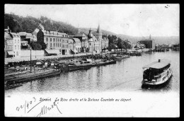 1026 - BELGIQUE - DINANT - La Rive Droite Et Le Bateau Touriste Au Départ  -  DOS NON DIVISE - Dinant