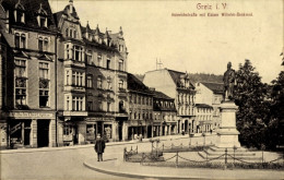 CPA Greiz Im Vogtland, Heinrichstraße, Kaiser-Wilhelm-Denkmal - Autres & Non Classés