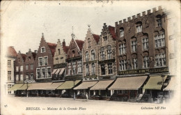 CPA Bruges Brügge Flandern Westflandern, Maisons De La Grande Place - Autres & Non Classés