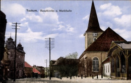 CPA Tukums Tuckum Lettland, Hauptkirche Und Markthalle - Latvia