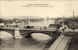 CPA Compiègne Oise, Brücke, Boulevard Du Cours, Hochwasser 1910 - Sonstige & Ohne Zuordnung