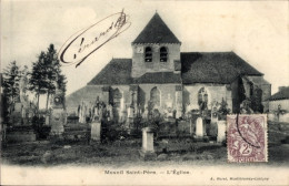 CPA Mesnil Saint Père Aube, Kirche, Friedhof - Other & Unclassified