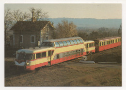 L'AUTORAIL PANORAMIQUE X 4204 SUR UN SPÉCIAL GRANGES-NIMES PRÈS DE SOMMIÈRES . FÉVRIER  1985 - Trains