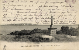CPA Île Aux Moines Morbihan, Pointe De Breuel, Ile D'Arz, Kreuz - Other & Unclassified