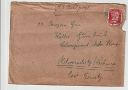 Franked German SS Feldpost WW2 To Netvorice, Ceská Republika - SS Panzer Grenadier Lehrregiment Posted Bingen 23.12.1943 - Militares