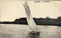 CPA Bayonne Pyrénées Atlantiques, Regatta, Segelboot - Andere & Zonder Classificatie