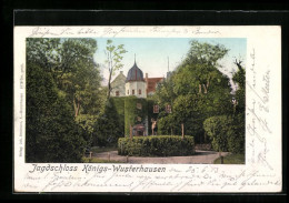 Goldfenster-AK Königs-Wusterhausen, Jagdschloss Mit Leuchtenden Fenstern  - Autres & Non Classés