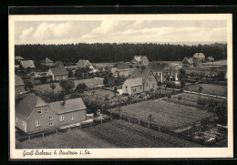 AK Gross-Dubrau B. Bautzen I. Sa., Teilansicht Aus Der Vogelschau  - Grossdubrau Wulka Dubrawa